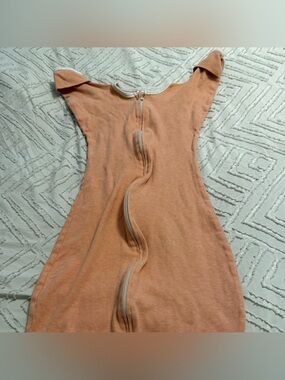 Swaddle Designs Peach Zip-Front Women's Dress